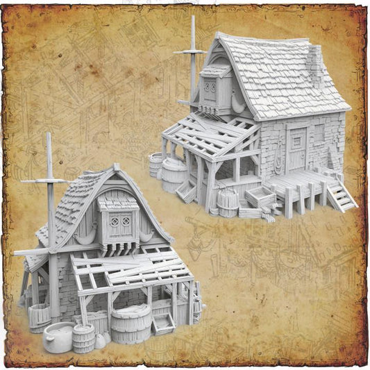 Fishmonger, raw fisher, fish market, Port Royal ,dnd terrain, Dungeons and Dragons, Dungeon Master, Skirmish games, warhammer, star wars, birthday gift, miniatures, role playing games, Pirate Terrain, port royal, Ruler, mayor, city mayor, Port Royale