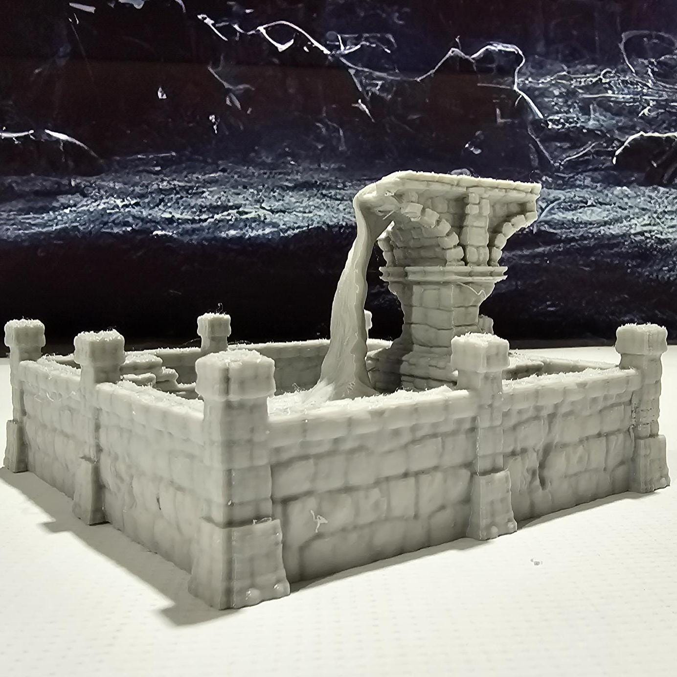 Tabletop RPG Terrain, Enchanted Fountain, DnD Fountain, Pathfinder Fountain, Fountain Miniature, PLA 3D Printed, RPG Fountain, Gaming Miniatures, Magical Scenery, Custom Terrain, Mystical Fountain, Tabletop Fountain, RPG Terrain Set