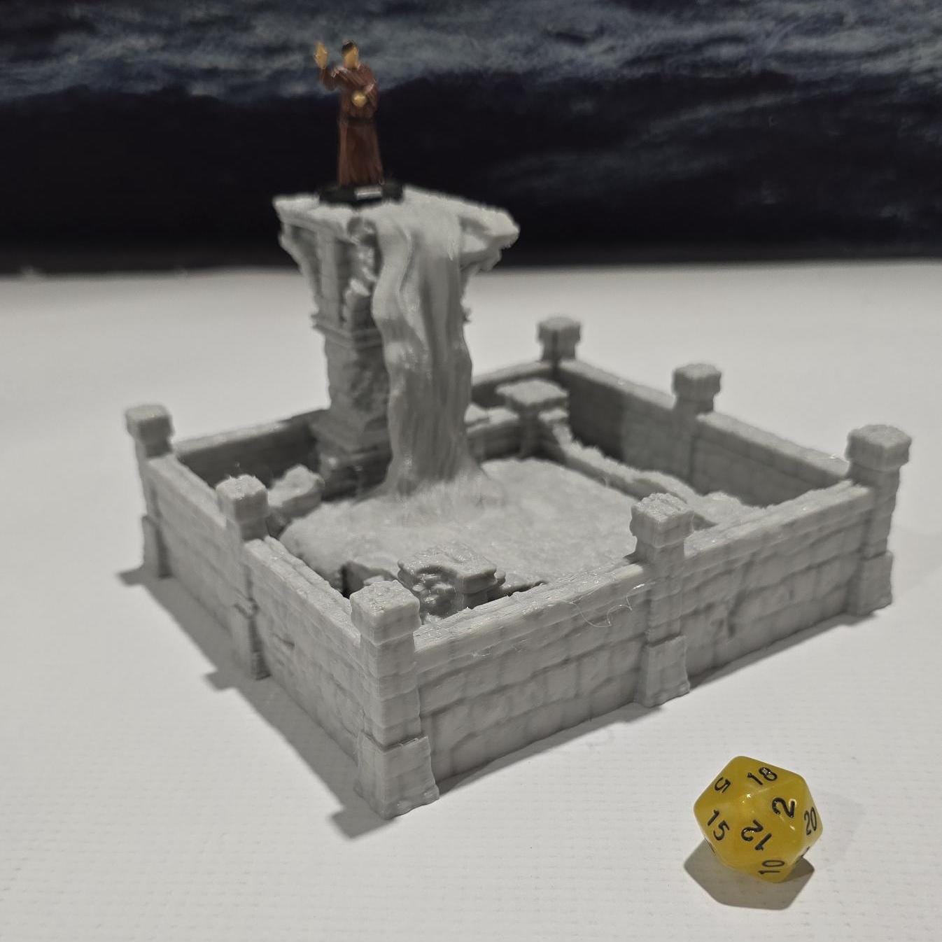 Tabletop RPG Terrain, Enchanted Fountain, DnD Fountain, Pathfinder Fountain, Fountain Miniature, PLA 3D Printed, RPG Fountain, Gaming Miniatures, Magical Scenery, Custom Terrain, Mystical Fountain, Tabletop Fountain, RPG Terrain Set