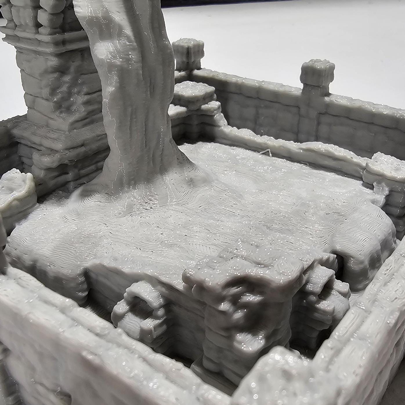 Tabletop RPG Terrain, Enchanted Fountain, DnD Fountain, Pathfinder Fountain, Fountain Miniature, PLA 3D Printed, RPG Fountain, Gaming Miniatures, Magical Scenery, Custom Terrain, Mystical Fountain, Tabletop Fountain, RPG Terrain Set