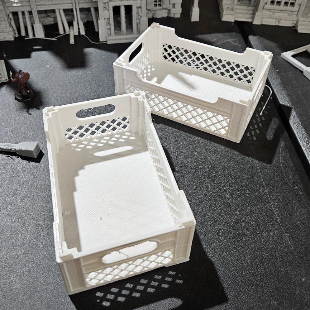 Small Stackable Crates for DnD, Pathfinder - Dice Crate and Miniature Storage