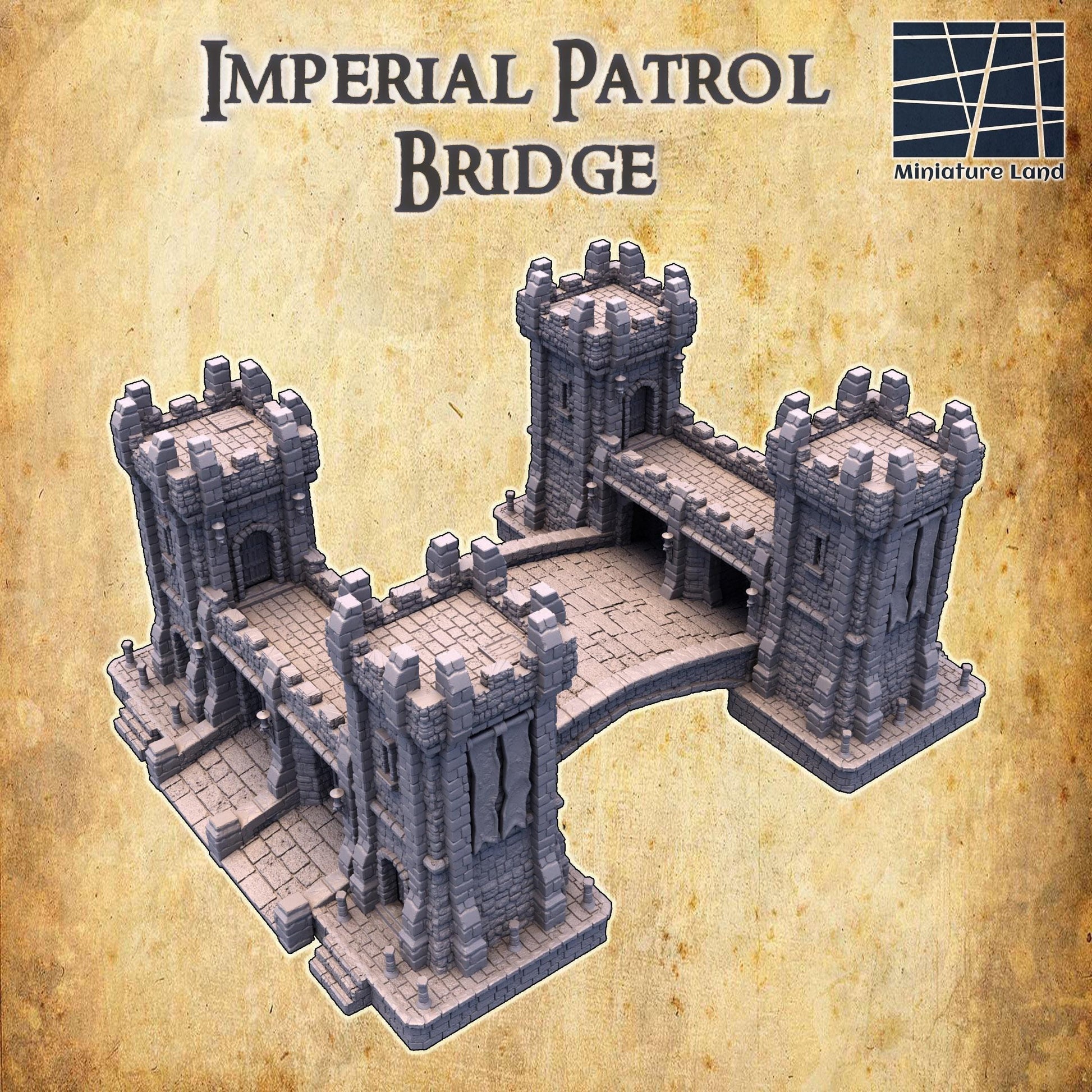 Imperial Patrol Bridge: Medieval Bridge Structure for D&D, Model Railroading, and Wargaming