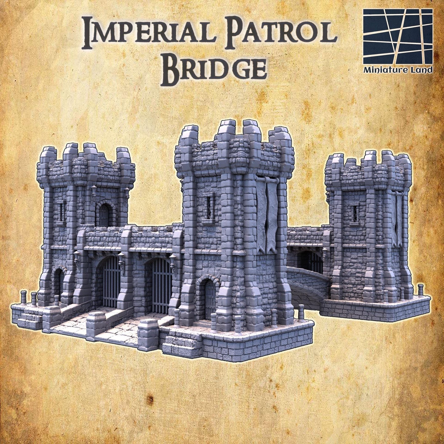 Imperial Patrol Bridge: Medieval Bridge Structure for D&D, Model Railroading, and Wargaming