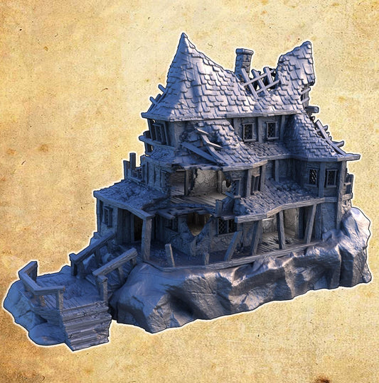 Small Ruined Manor: Gothic Fantasy Haunted House for D&D, Model Railroading, and Wargaming