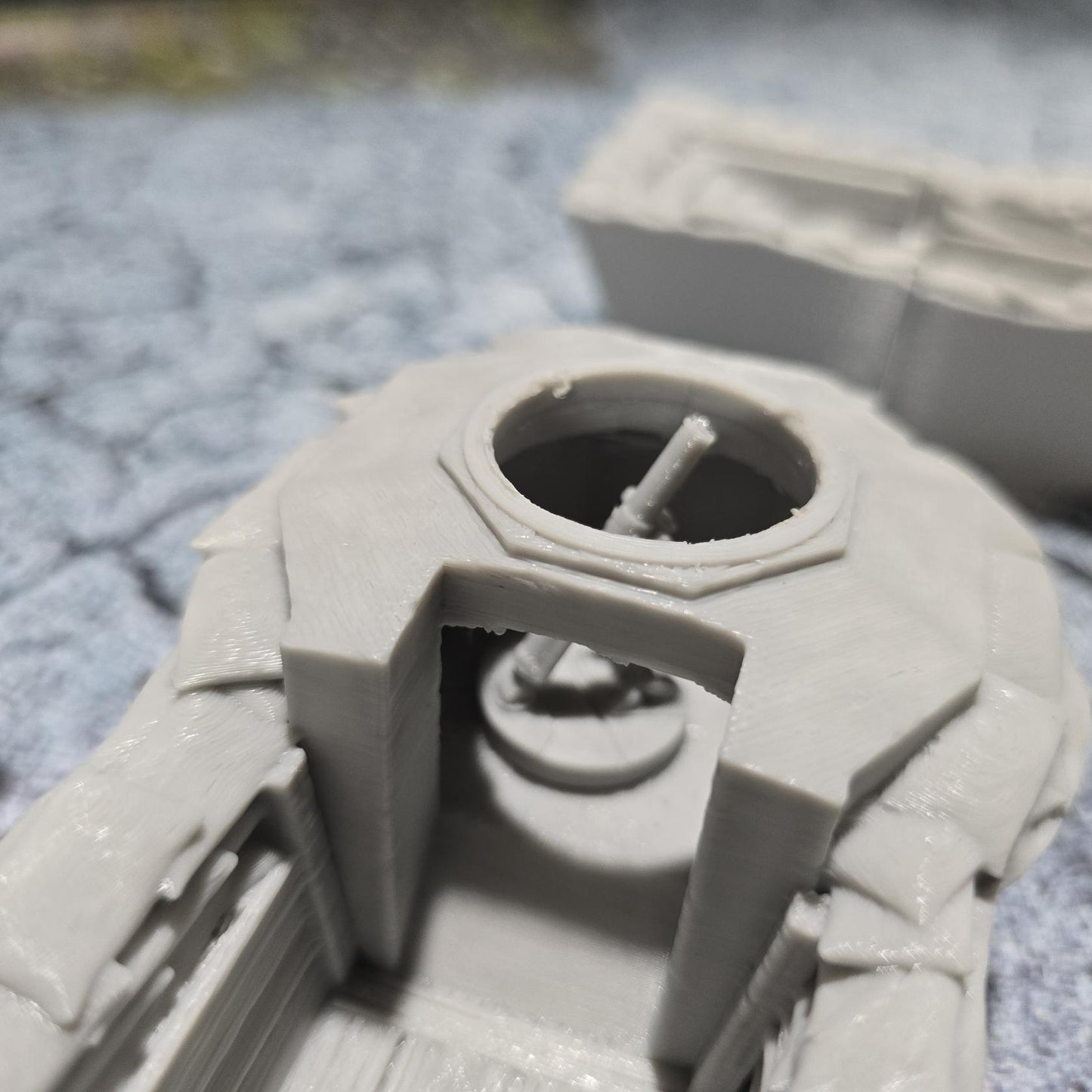 Detailed 3D printed modular trench system with mortar pillboxes, designed for historical reenactment and strategic gameplay in tabletop wargaming, including Bolt Action.