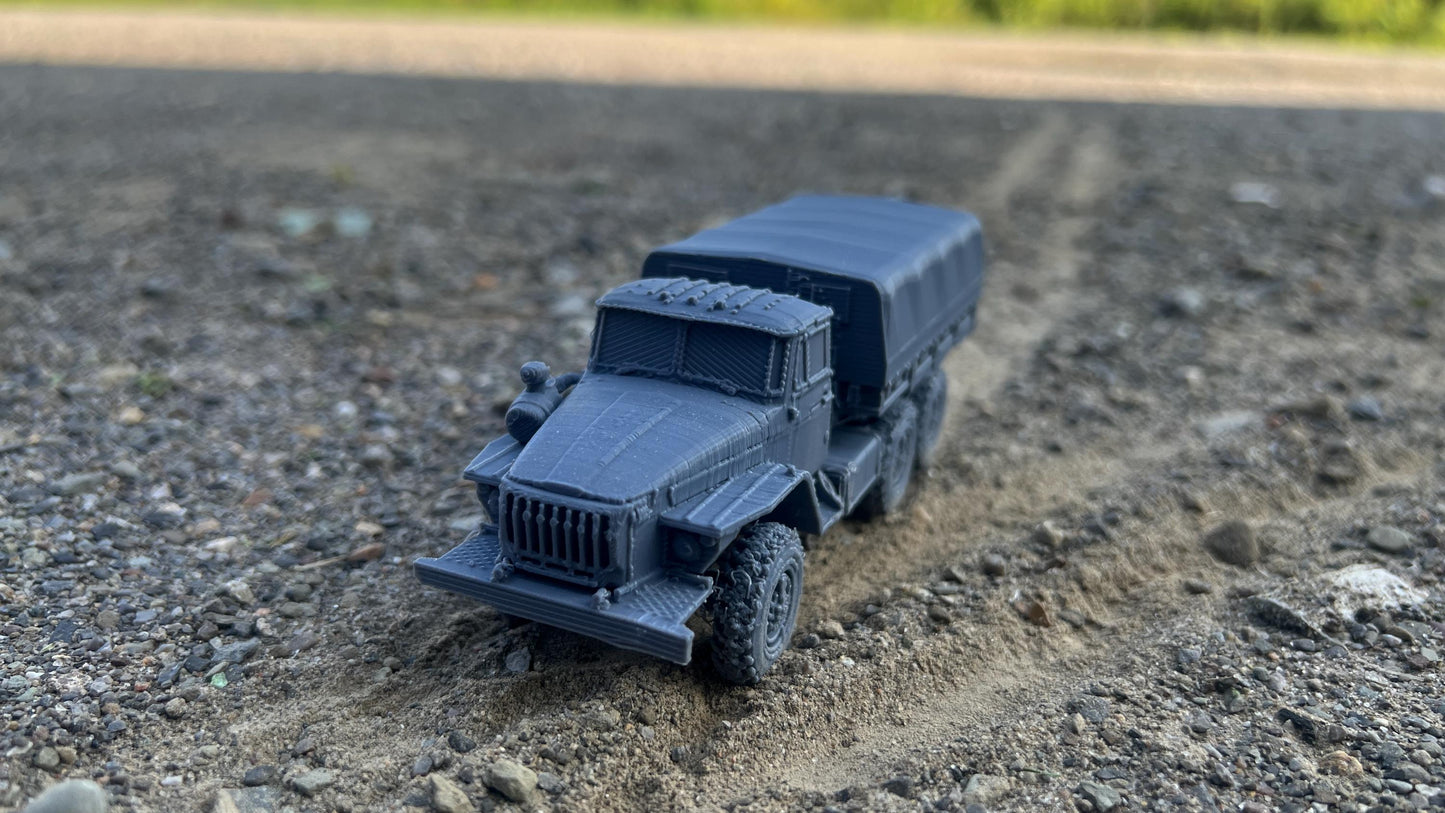 Ural 4320, covered, Truck, Soviet Era, Post War, cold war, tabletop gaming, tabletop terrain