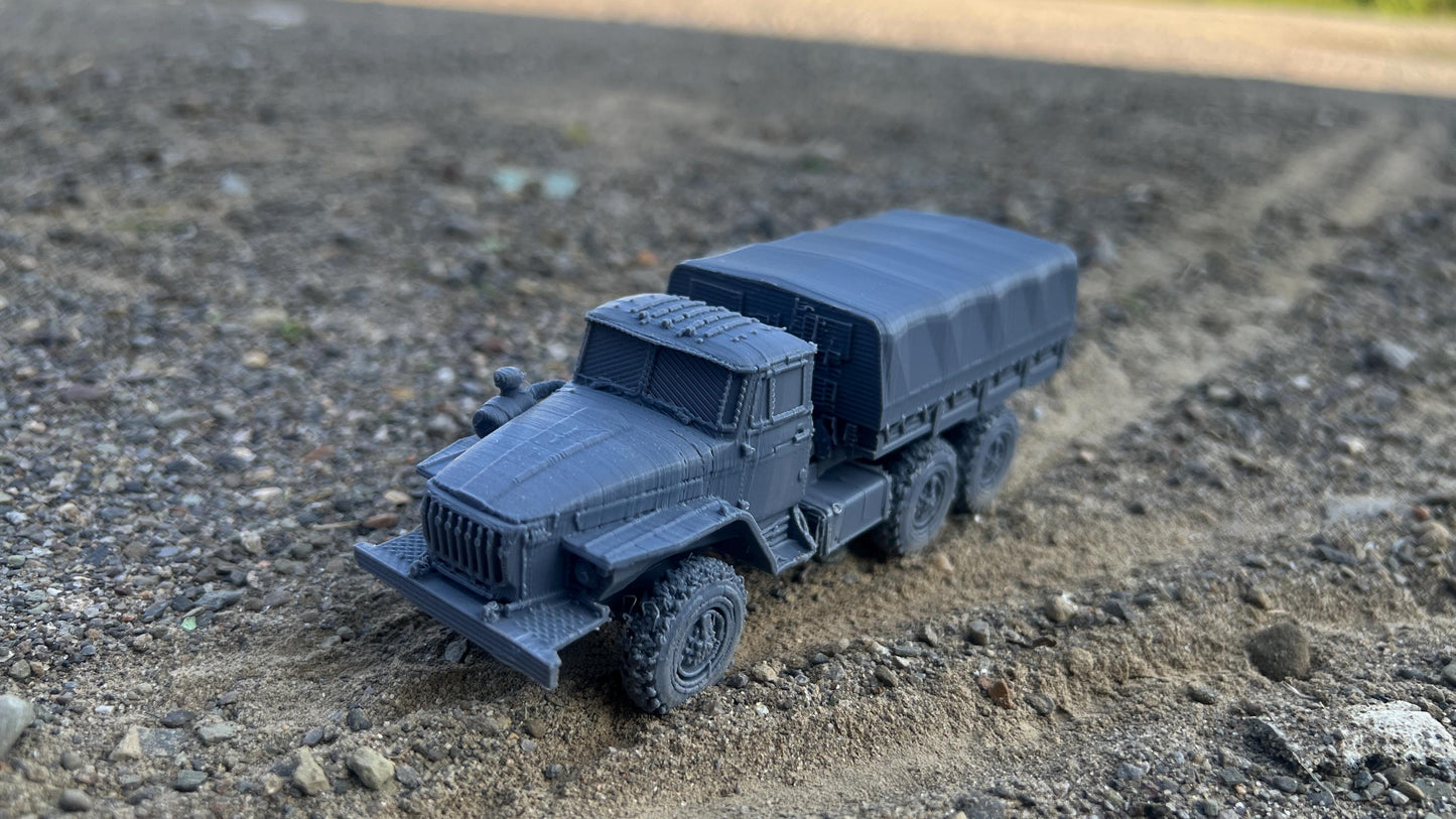 Ural 4320, covered, Truck, Soviet Era, Post War, cold war, tabletop gaming, tabletop terrain