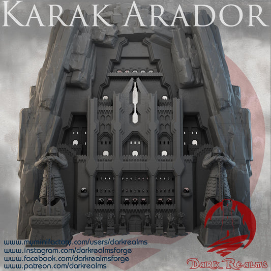 Explore Karak Arador, a nine-level Dwarf stronghold perfect for fantasy and historical tabletop gaming. Featuring intricate details and a robust structure, it&#39;s ideal for epic adventures and strategic gameplay.