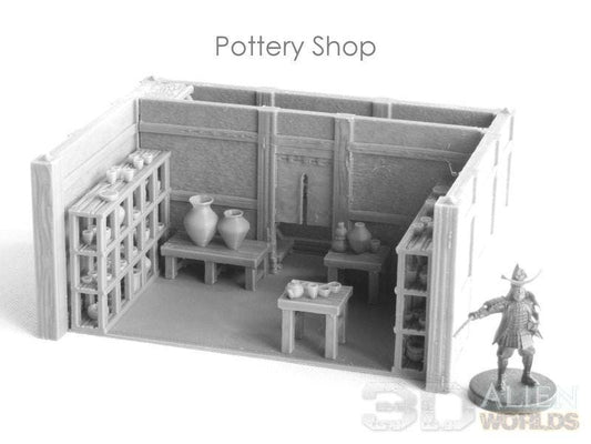 Samurai Pottery Shop: Edo Period Artisan Store for Tabletop Games