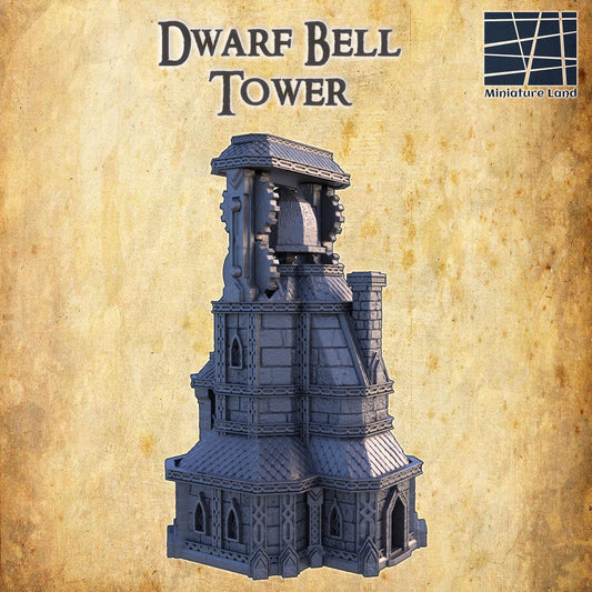 Discover the majestic Dwarf Bell Tower, a 3D-printed miniature marvel, perfect for adding a touch of medieval grandeur and strategic depth to your tabletop realm.