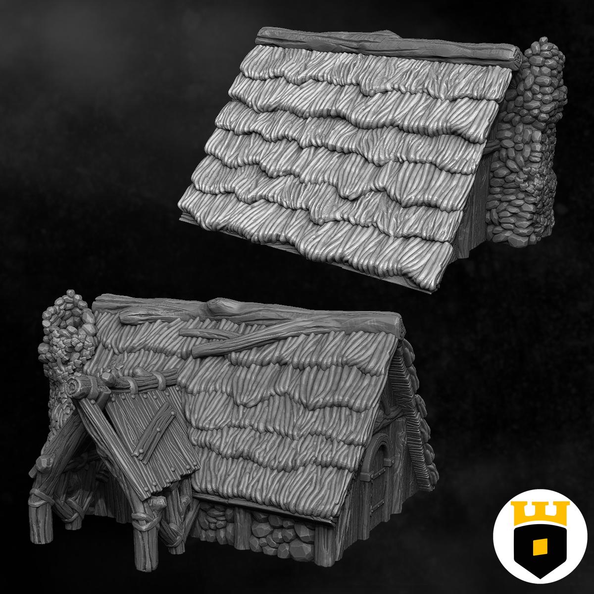 &quot;Explore the life of a Viking with this accurately modeled Common House, featuring a detailed interior and rugged exterior, perfect for historical tabletop games.&quot;