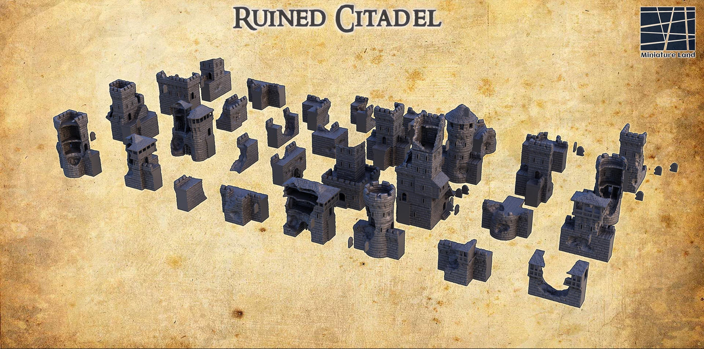 Ruined Citadel: Medieval Fortress - Modular Terrain for Fantasy and Historical Tabletop Games