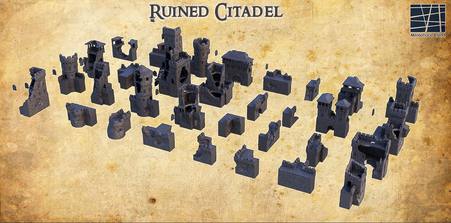 Ruined Citadel: Medieval Fortress - Modular Terrain for Fantasy and Historical Tabletop Games