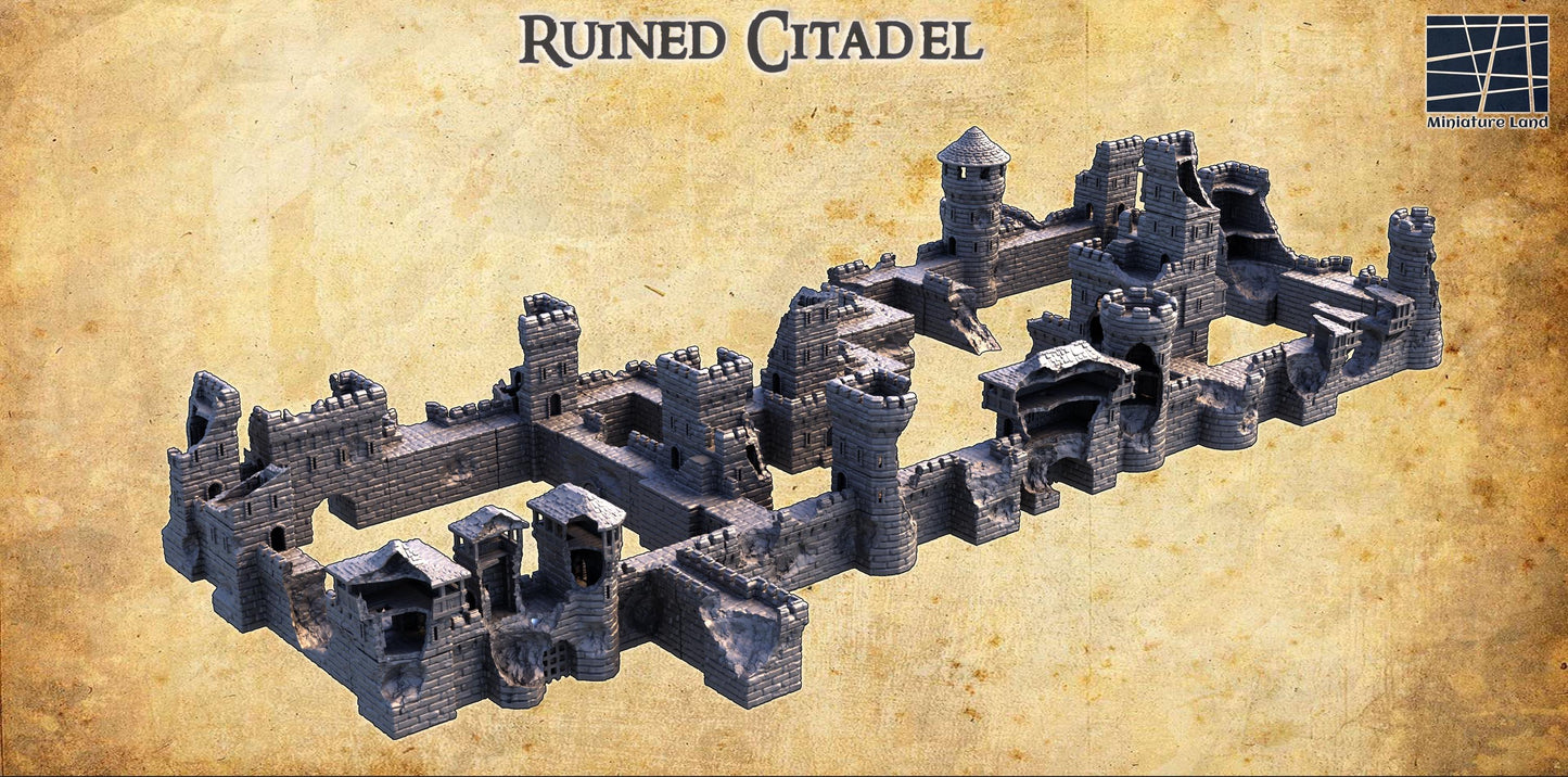 Ruined Citadel: Medieval Fortress - Modular Terrain for Fantasy and Historical Tabletop Games