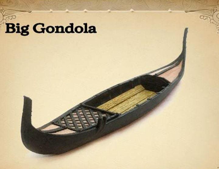 Capture the essence of Venice with this meticulously handcrafted large model of a traditional Venetian gondola, perfect for collectors and historical dioramas.