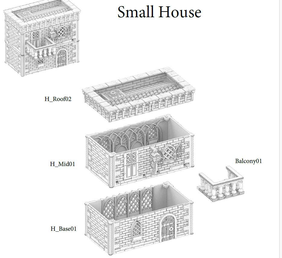 Italian Renaissance Townhouse Model "Piccola Casa": Exquisite Craftsmanship for Collectors and Diorama Enthusiasts