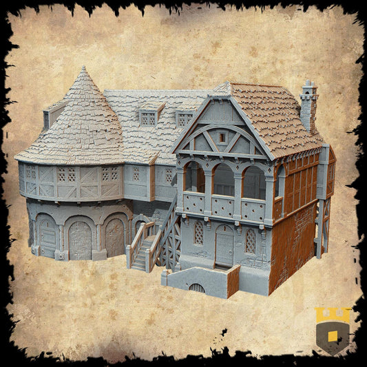 Medieval Coaching Inn: 15th Century - Tabletop RPG and War Gaming Scenery - Detailed Miniature Building for Fantasy and Historical Games