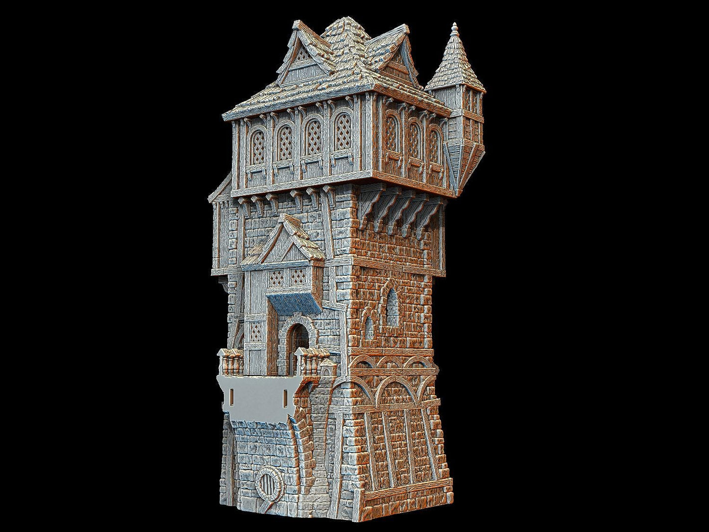 Noble's Manor: Renaissance Period Tower Residence - Historical RPG Scenery, Detailed Architectural Model