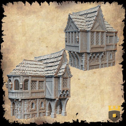 Old Commoners House: Medieval Tudor-Style Residence for Fantasy RPGs and Model Scenery