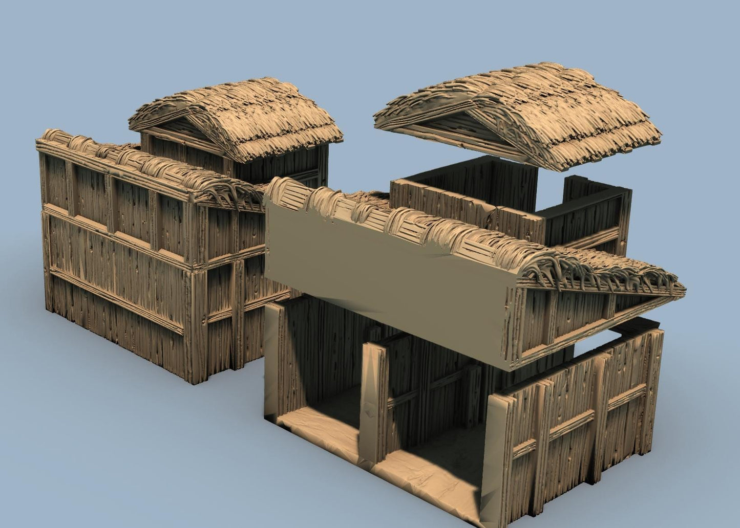 Medieval-Themed Stable - Middle Ages Architecture Model - Tabletop Terrain for Historical RPGs