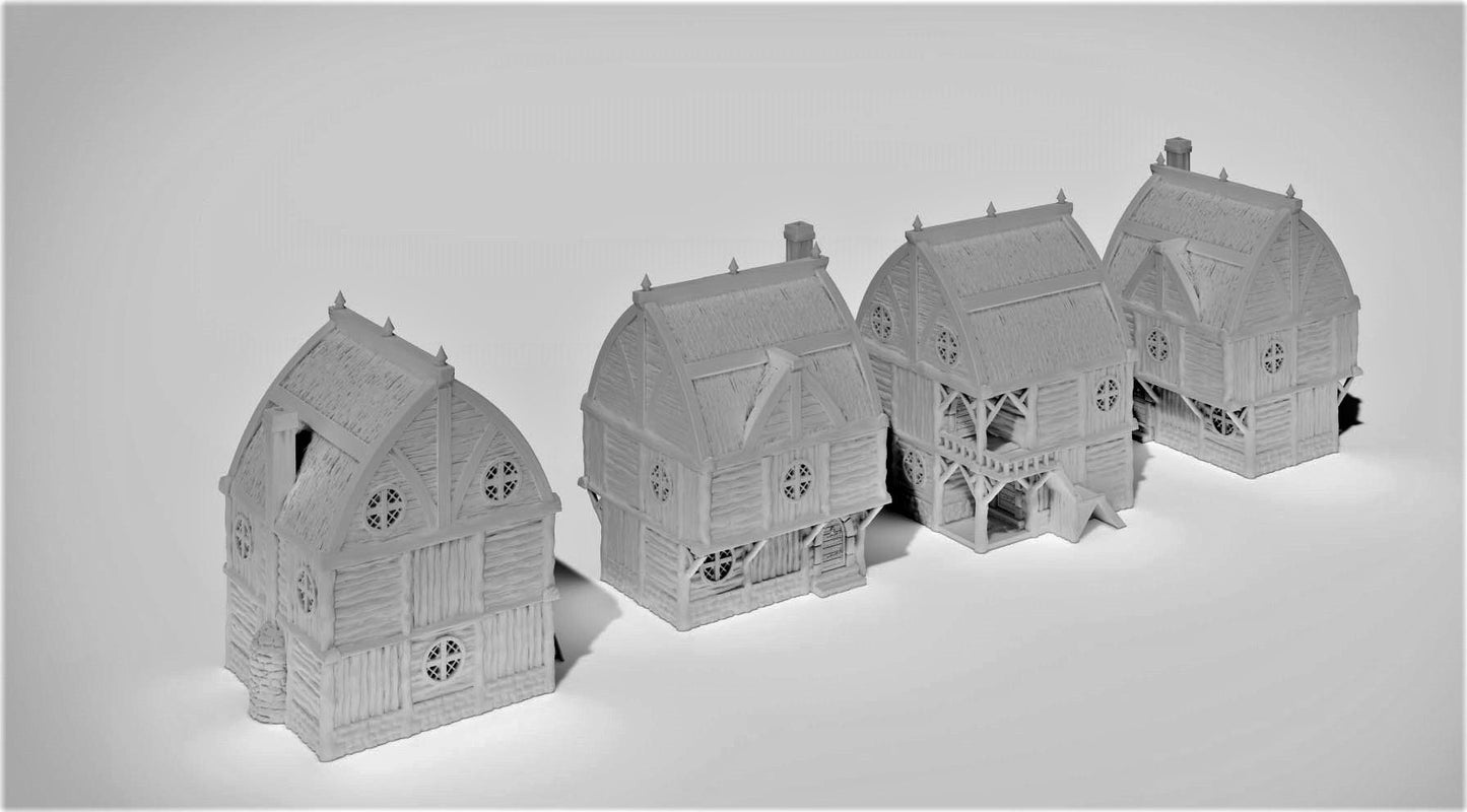 Dungeons and Dragons, Gift, Modest Houses, House set, Mordheim, Village, House Terrain, Buildings, tabletop Gaming, Tabletop Town, Game top, Tabletop Terrain, Housing, Cottage, House, Dungeons and Dragons, Role Playing, Village, Building, Mordheim