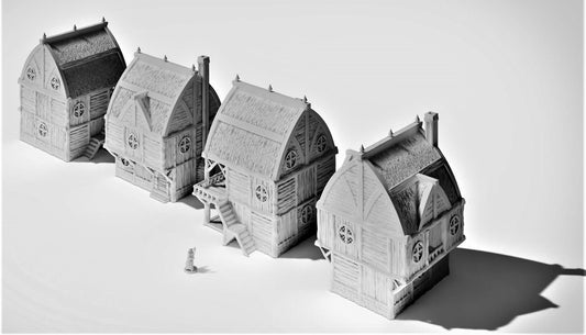 Dungeons and Dragons, Gift, Modest Houses, House set, Mordheim, Village, House Terrain, Buildings, tabletop Gaming, Tabletop Town, Game top, Tabletop Terrain, Housing, Cottage, House, Dungeons and Dragons, Role Playing, Village, Building, Mordheim