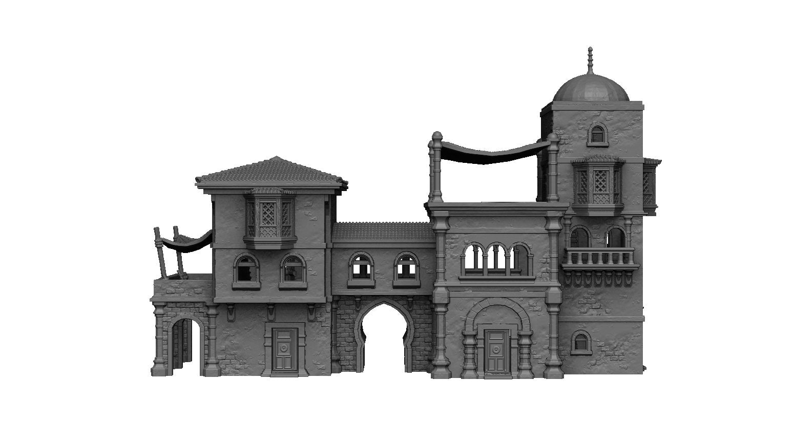 Manor of Corsairs - Dungeons and Dragons, Warhammer terrain, Estate, Manor House, Tabletop Adventures, 32mm Terrain