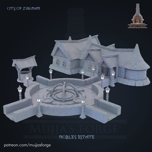 Noble Estate - 28mm Terrain - Castle - Warhammer- dungeons and dragons Warhammer - Zurgnan - warhammer terrain