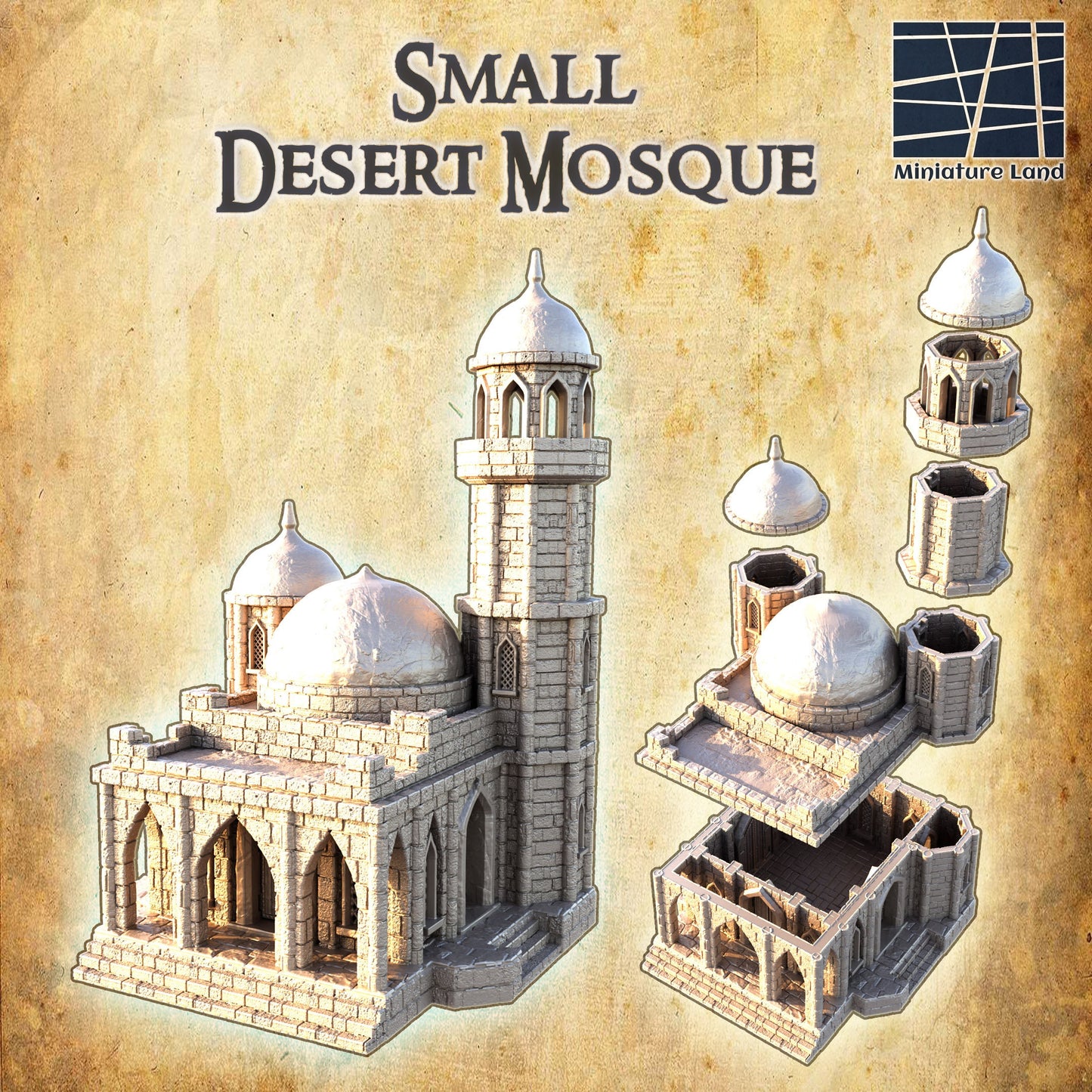 Small Desert Mosque, Mosque, Desert Terrain