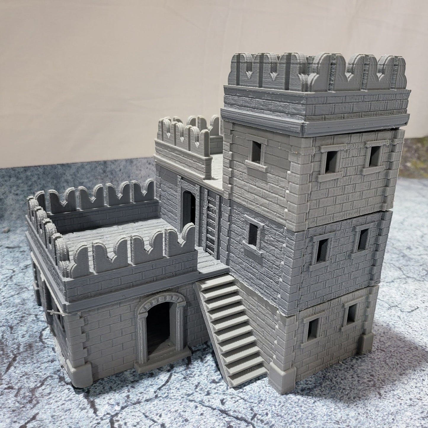 Salmystia Barracks Set, Terrain, Warhammer, Dungeons and Dragons, 28mm Terrain, Mid City Barracks