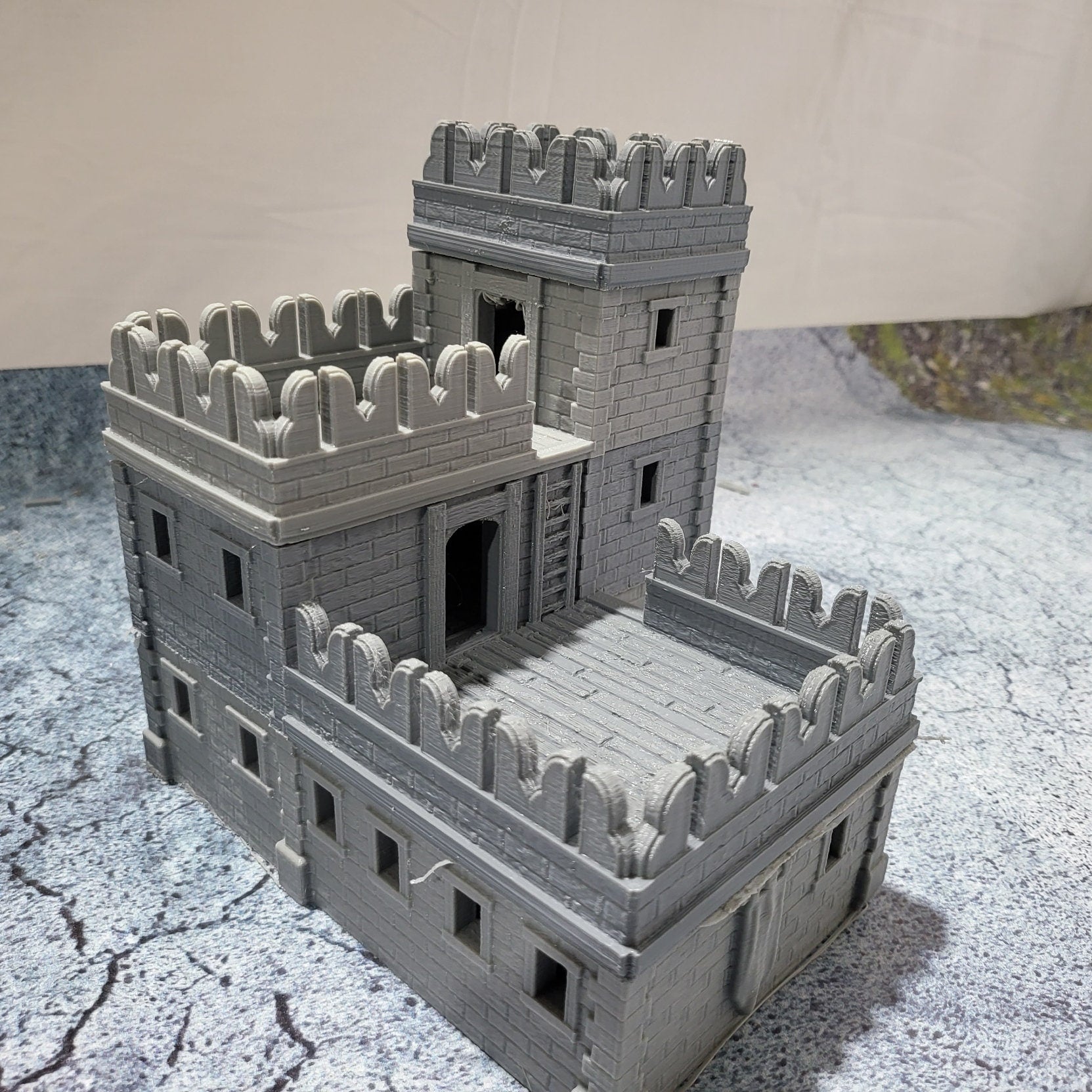 Salmystia Barracks Set, Terrain, Warhammer, Dungeons and Dragons, 28mm Terrain, Mid City Barracks